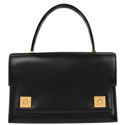 Hermes Black Box Calf Piano Handbag