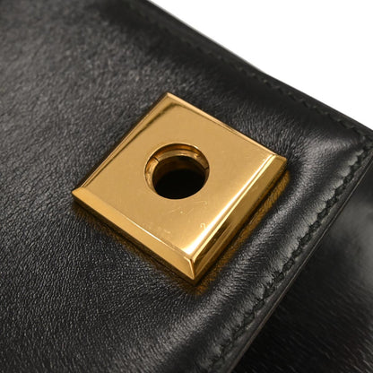 Hermes Black Box Calf Piano Handbag