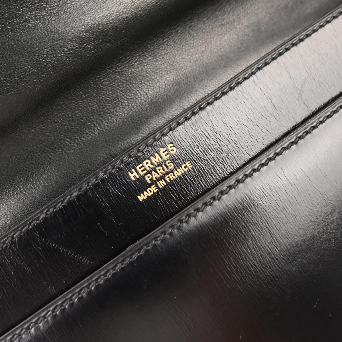 Hermes Black Box Calf Piano Handbag