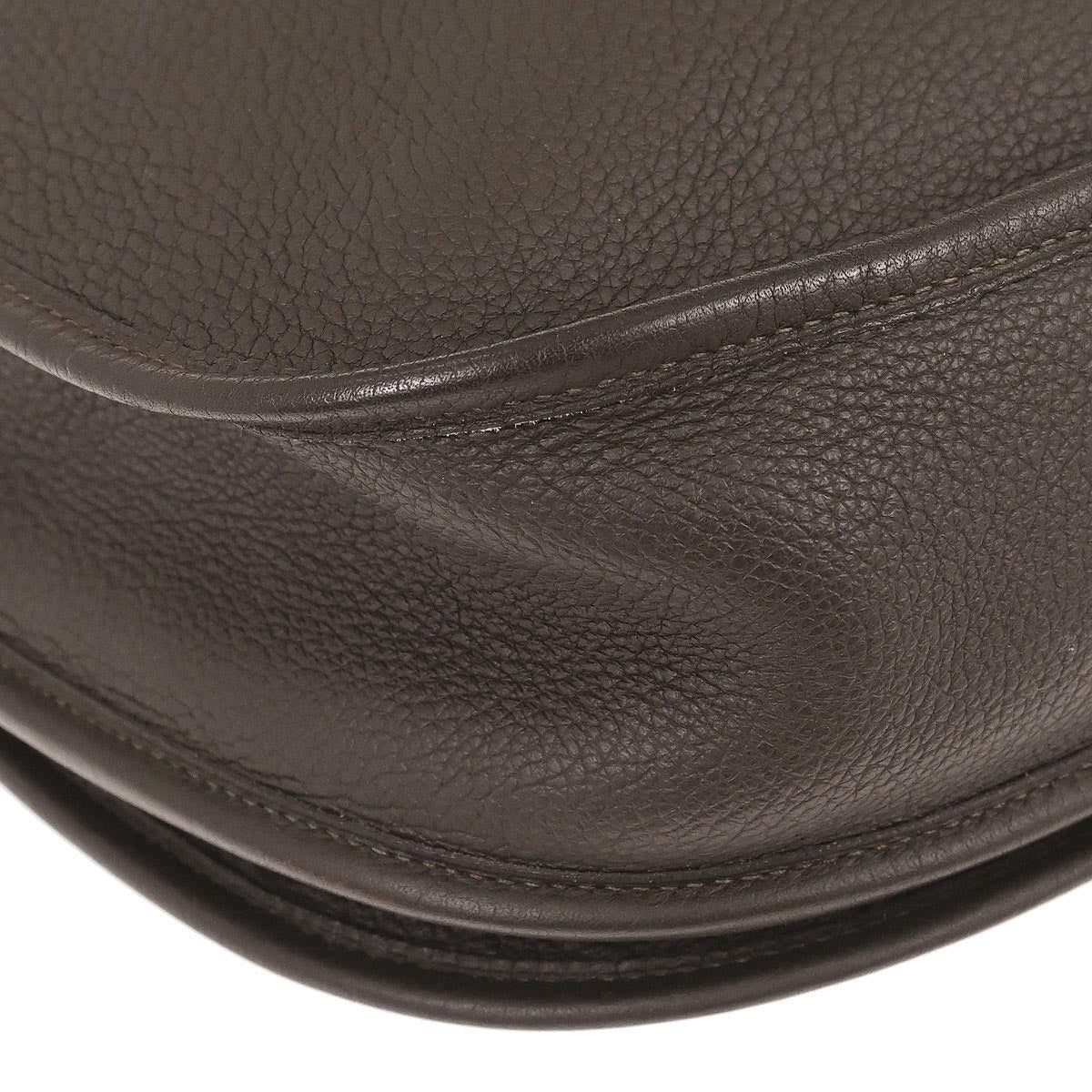 Hermes Chocolat Taurillon Clemence Evelyne 2 TGM Shoulder Bag