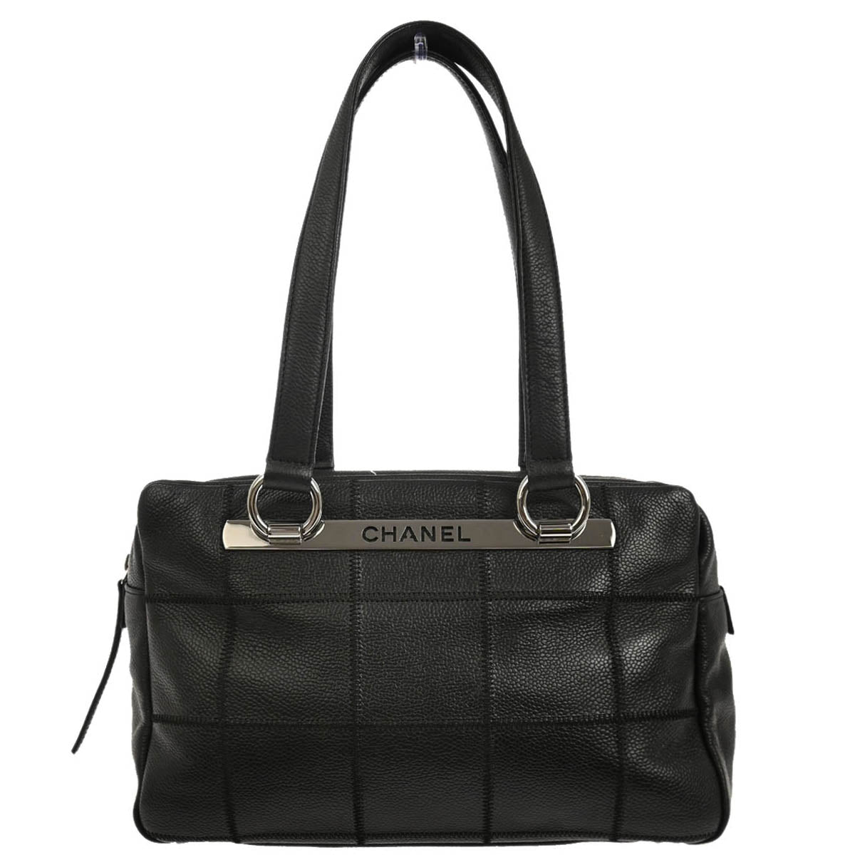 Chanel 2005-2006 Black Caviar Skin Choco Bar Handbag