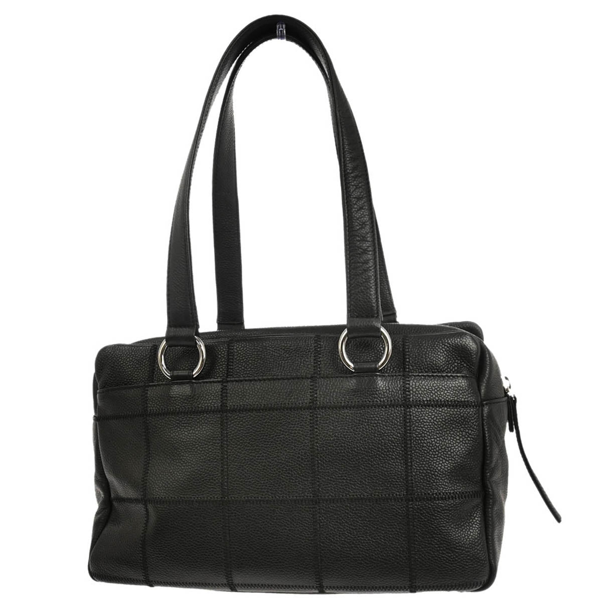 Chanel 2005-2006 Black Caviar Skin Choco Bar Handbag