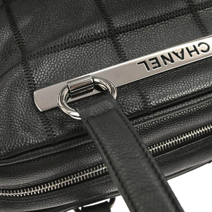 Chanel 2005-2006 Black Caviar Skin Choco Bar Handbag