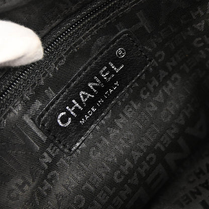 Chanel 2005-2006 Black Caviar Skin Choco Bar Handbag