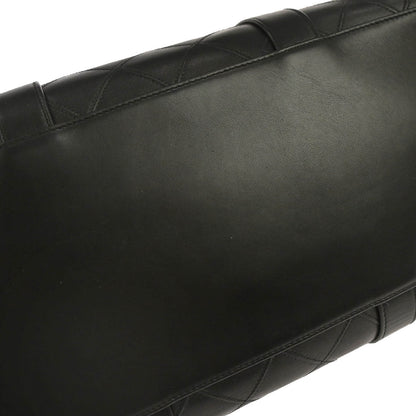 Chanel 1994-1996 Black Lambskin Bicolore 2way Duffle Shoulder Handbag