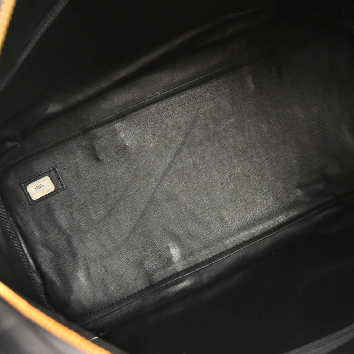 Chanel 1994-1996 Black Lambskin Bicolore 2way Duffle Shoulder Handbag