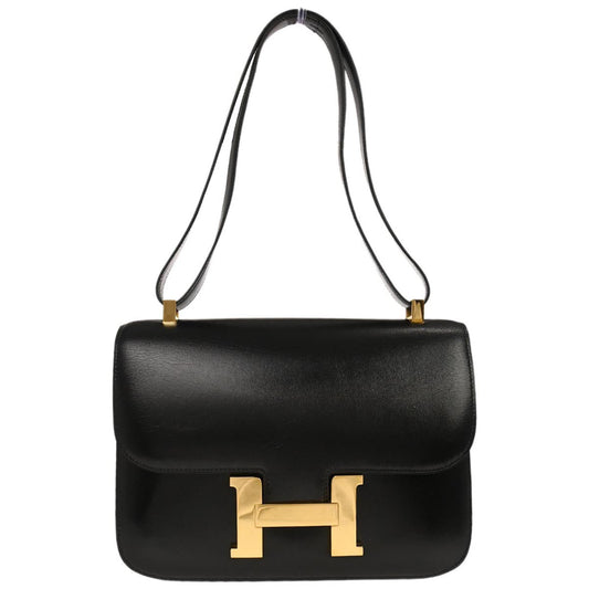 Hermes Black Box Calf Constance 23 Shoulder Bag
