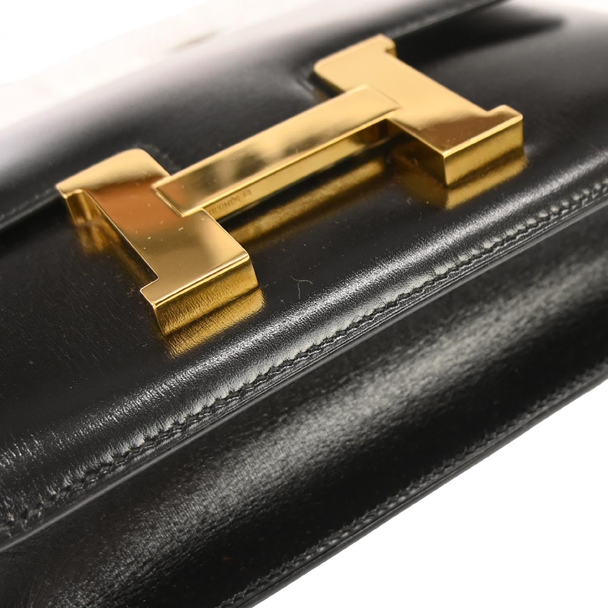 Hermes Black Box Calf Constance 23 Shoulder Bag