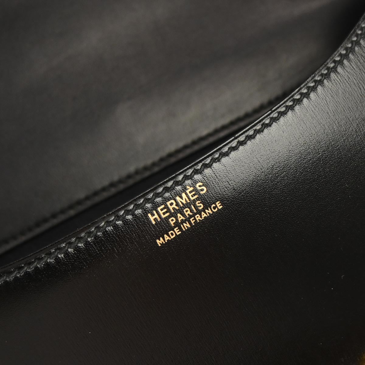 Hermes Black Box Calf Constance 23 Shoulder Bag