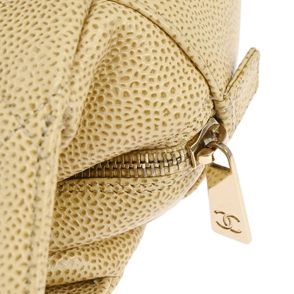 Chanel 2002-2003 Beige Caviar Skin Petite Timeless Tote PTT Chain Handbag