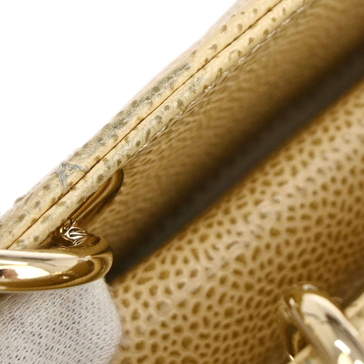 Chanel 2002-2003 Beige Caviar Skin Petite Timeless Tote PTT Chain Handbag