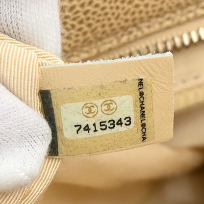 Chanel 2002-2003 Beige Caviar Skin Petite Timeless Tote PTT Chain Handbag