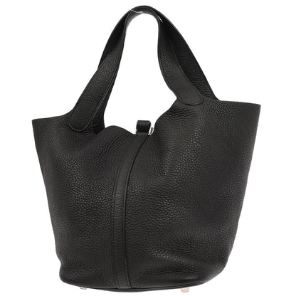 Hermes Black Taurillon Clemence Picotin Lock 22 MM Handbag