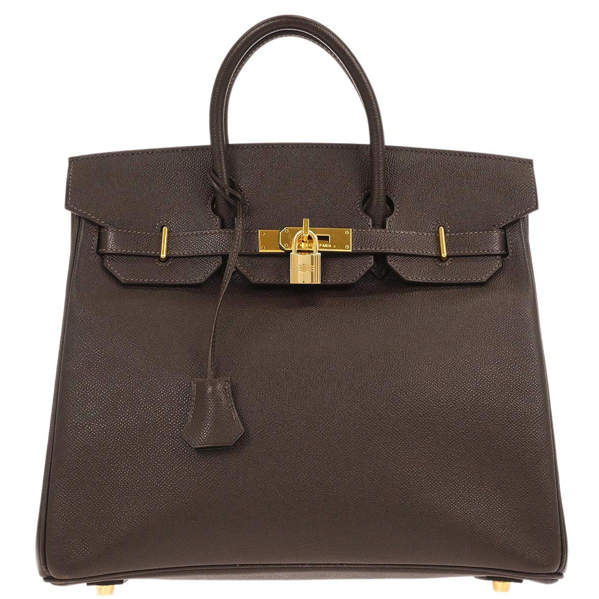 Hermes Chocolat Epsom Haut a Courroies 32 Handbag