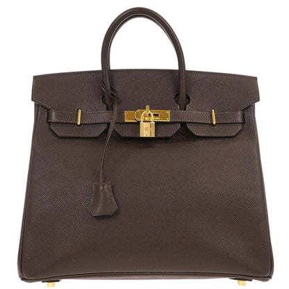 Hermes Chocolat Epsom Haut a Courroies 32 Handbag
