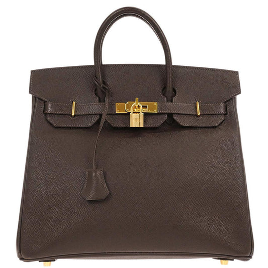 Hermes Chocolat Epsom Haut a Courroies 32 Handbag