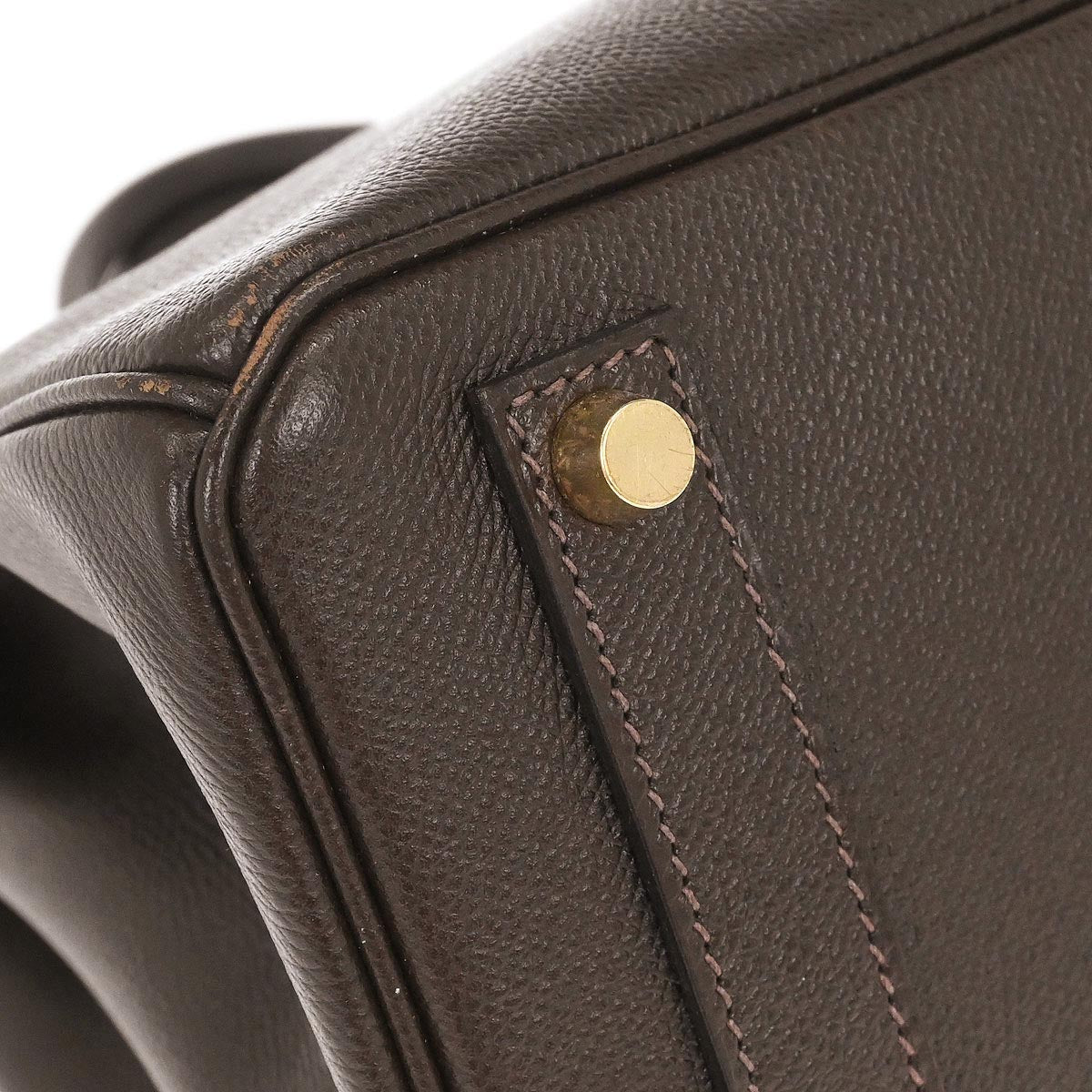 Hermes Chocolat Epsom Haut a Courroies 32 Handbag