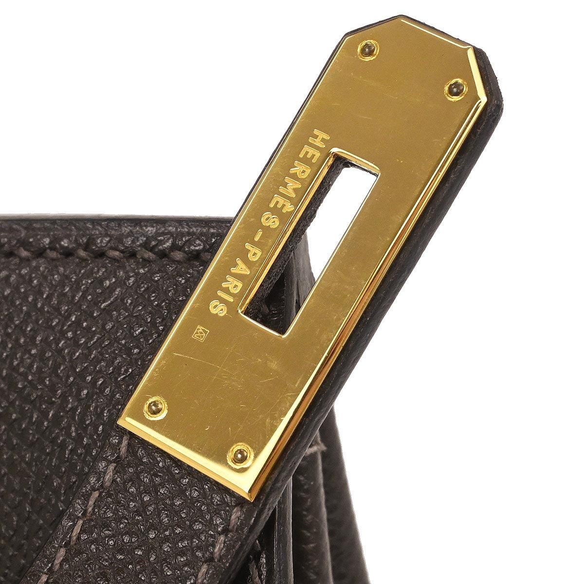 Hermes Chocolat Epsom Haut a Courroies 32 Handbag