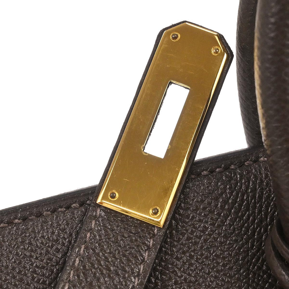 Hermes Chocolat Epsom Haut a Courroies 32 Handbag