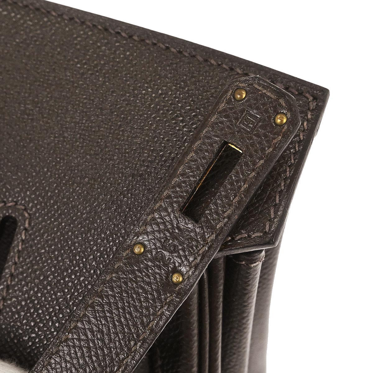 Hermes Chocolat Epsom Haut a Courroies 32 Handbag