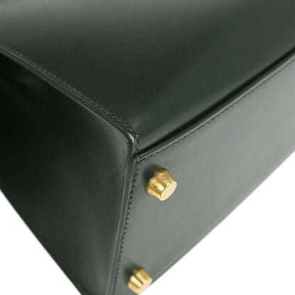 Hermes Vert Fonce Box Calf Kelly 32 Sellier 2way Shoulder Handbag