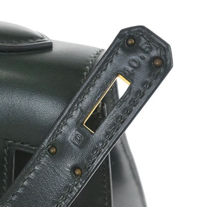 Hermes Vert Fonce Box Calf Kelly 32 Sellier 2way Shoulder Handbag