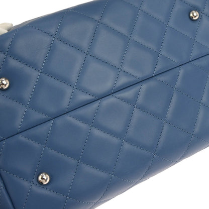 Chanel 2012-2013 Blue Perforated Calfskin Up In The Air Tote Chain Handbag