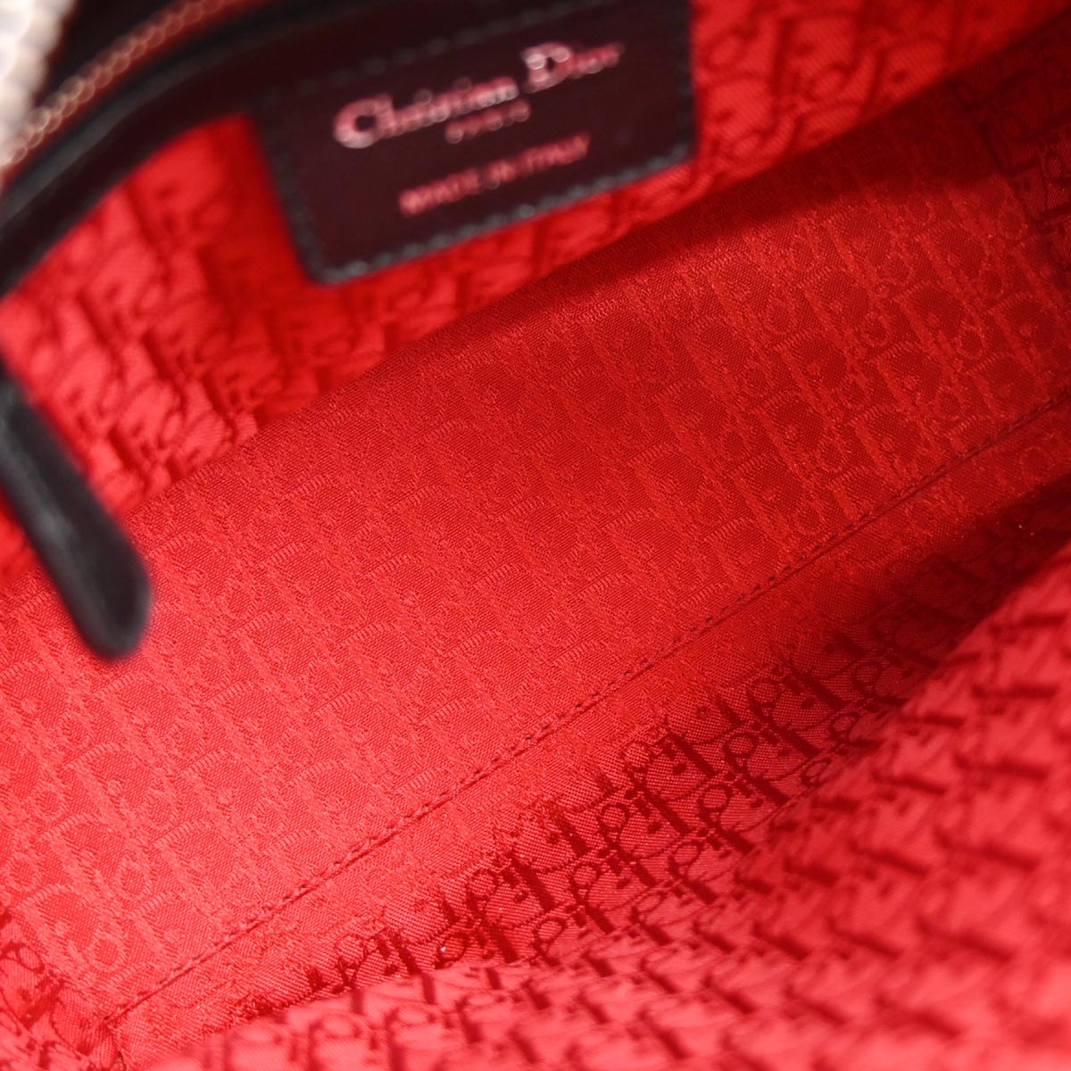 Christian Dior Black Lambskin Lady Dior Cannage 2way Shoulder Handbag