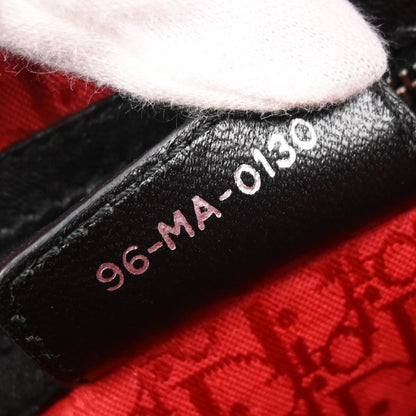 Christian Dior Black Lambskin Lady Dior Cannage 2way Shoulder Handbag