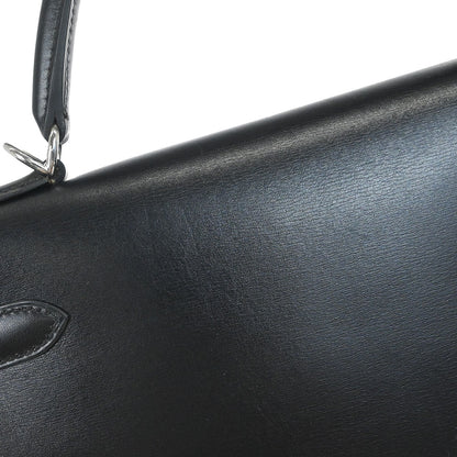 Hermes Black Box Calf Kelly 32 Retourne 2way Shoulder Handbag