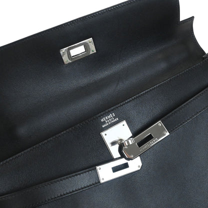 Hermes Black Box Calf Kelly 32 Retourne 2way Shoulder Handbag