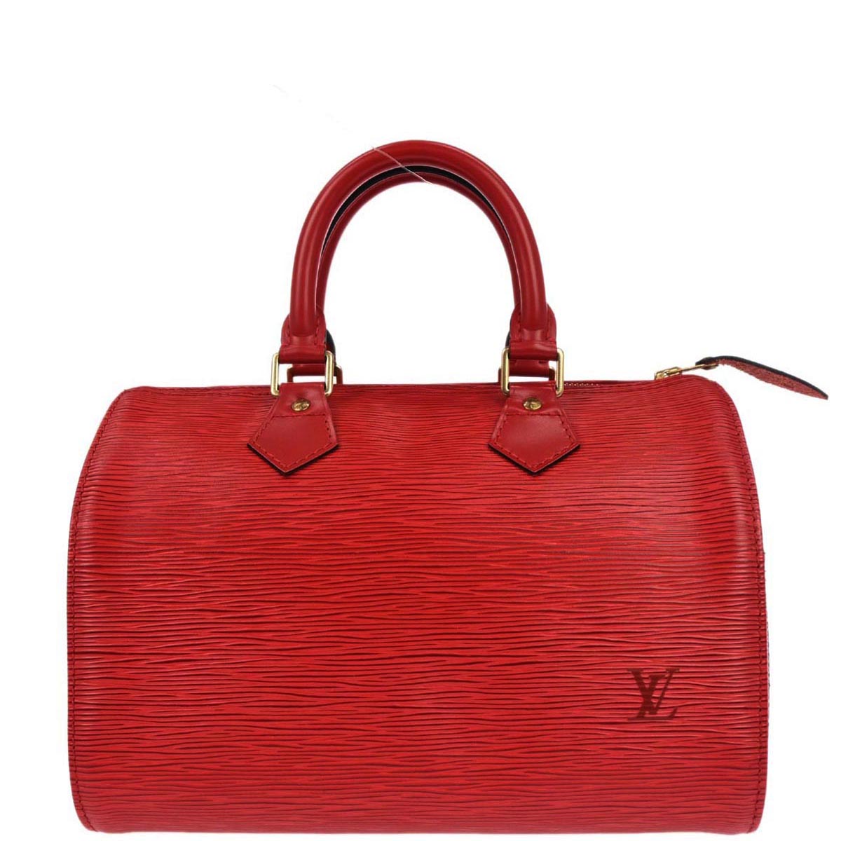 Louis Vuitton Red Epi Speedy 25 Handbag M43017