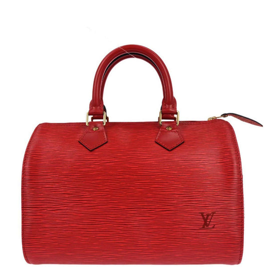 Louis Vuitton 1994 Red Epi Speedy 25 Handbag M43017