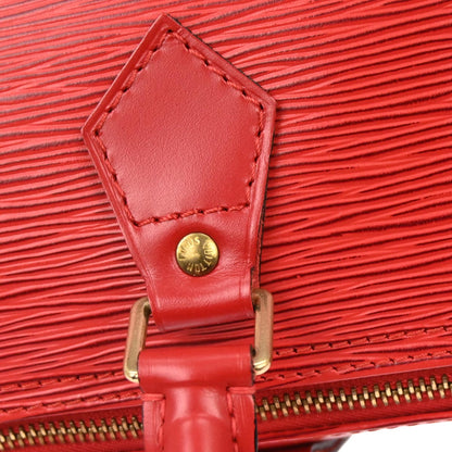 Louis Vuitton Red Epi Speedy 25 Handbag M43017