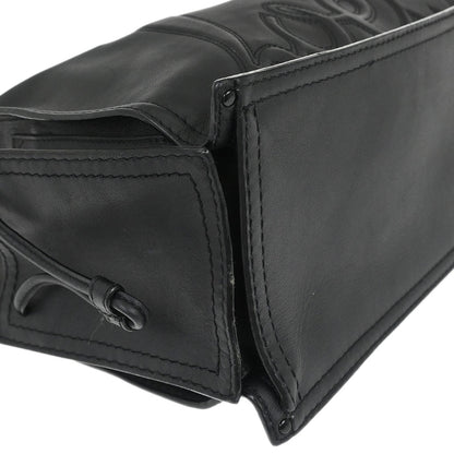 Loewe * Black Leather Shopper Tote Handbag