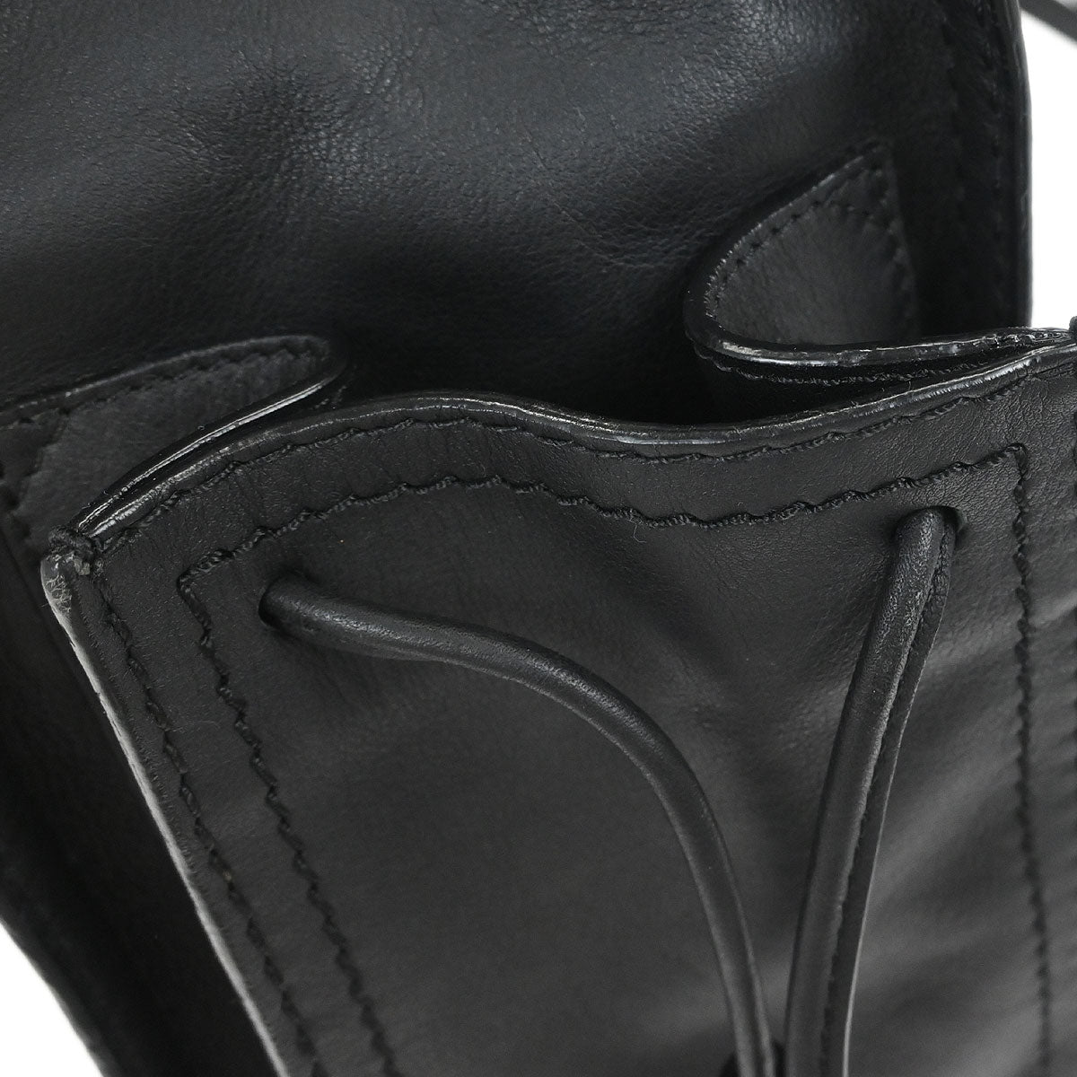 Loewe * Black Leather Shopper Tote Handbag