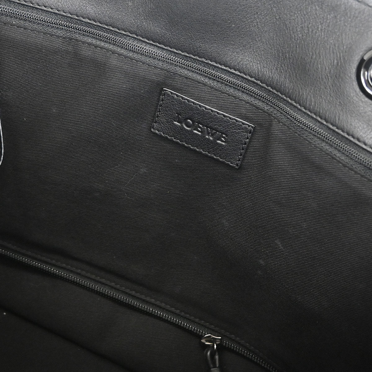 Loewe * Black Leather Shopper Tote Handbag