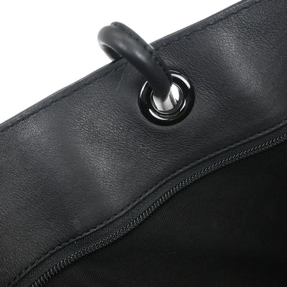 Loewe * Black Leather Shopper Tote Handbag