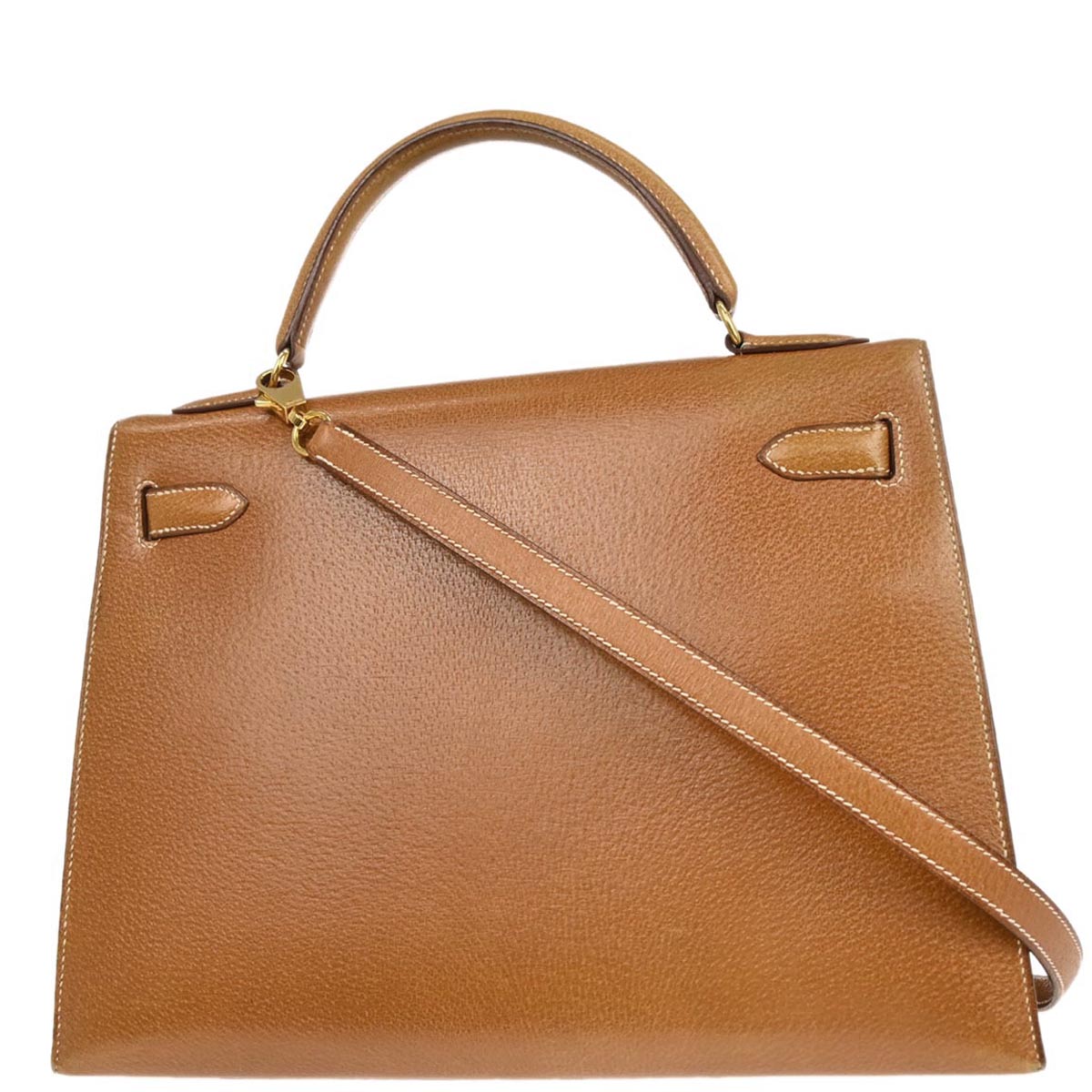 Hermes Natural Pigskin Kelly 32 Sellier 2way Shoulder Handbag