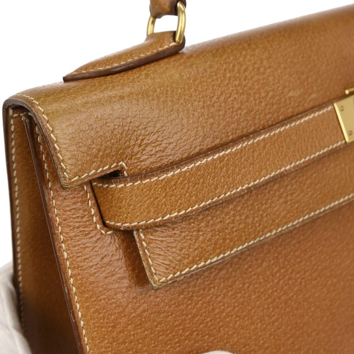 Hermes Natural Pigskin Kelly 32 Sellier 2way Shoulder Handbag