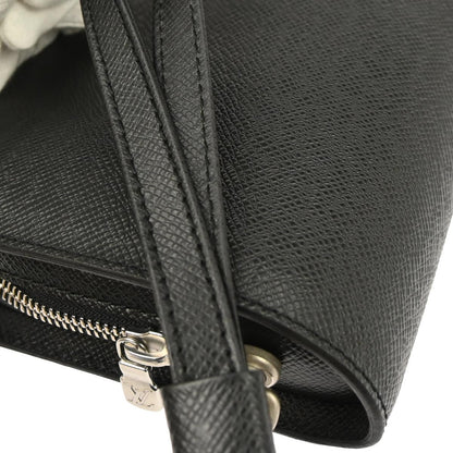 Louis Vuitton Black Taiga Baikal Clutch Handbag M30182