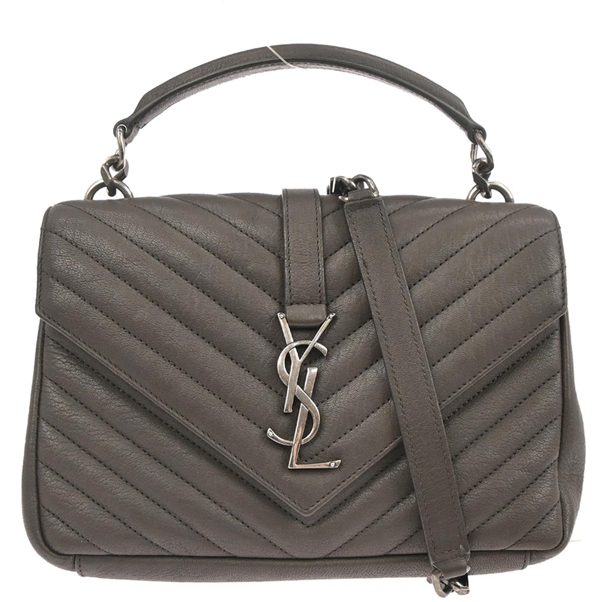 Saint Laurent Gray College 2way Shoulder Handbag