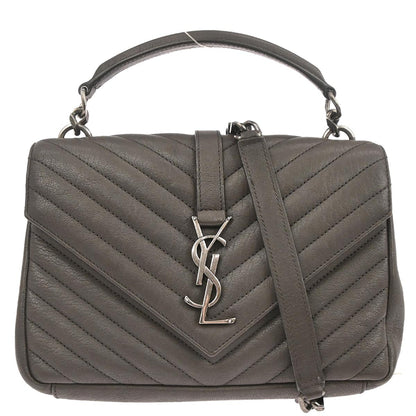 Saint Laurent Gray College 2way Shoulder Handbag
