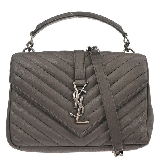 Saint Laurent Gray College 2way Shoulder Handbag