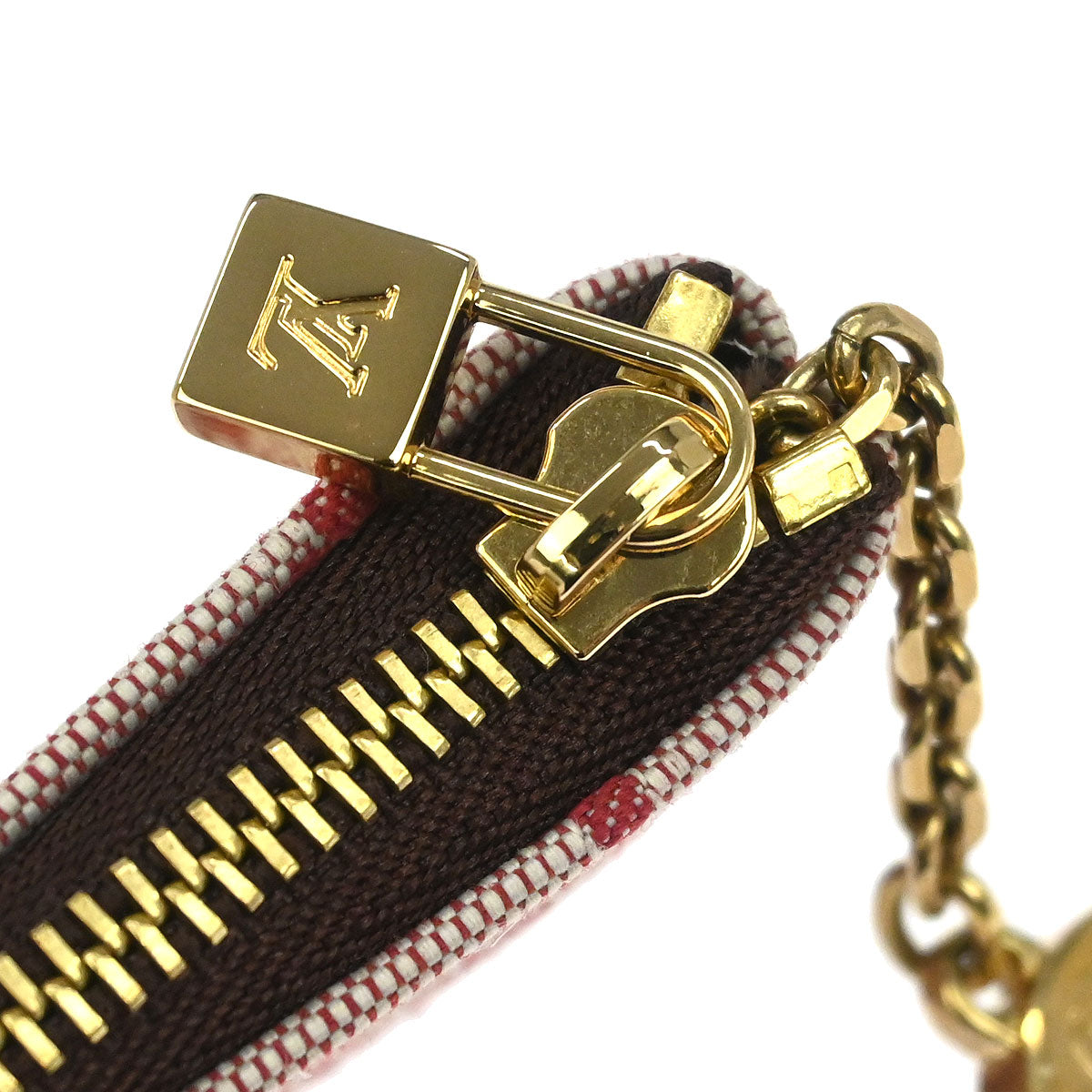 Louis Vuitton Red Monogram Mini Pochette Cles Coin Case M92238