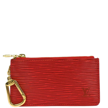 Louis Vuitton Red Epi Pochette Cles Coin Purse M63807