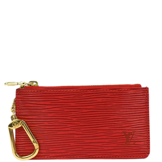 Louis Vuitton Red Epi Pochette Cles Coin Purse M63807