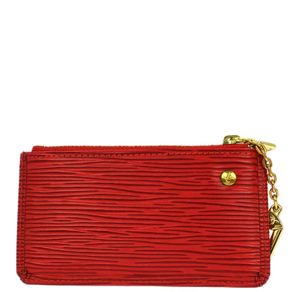 Louis Vuitton Red Epi Pochette Cles Coin Purse M63807