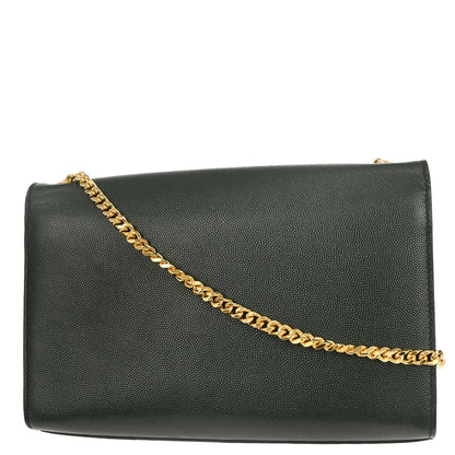 Saint Laurent Dark Green Leather Kate Shoulder Bag