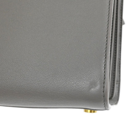 Saint Laurent Gray Calfskin Sac de Jour 2way Shoulder Handbag